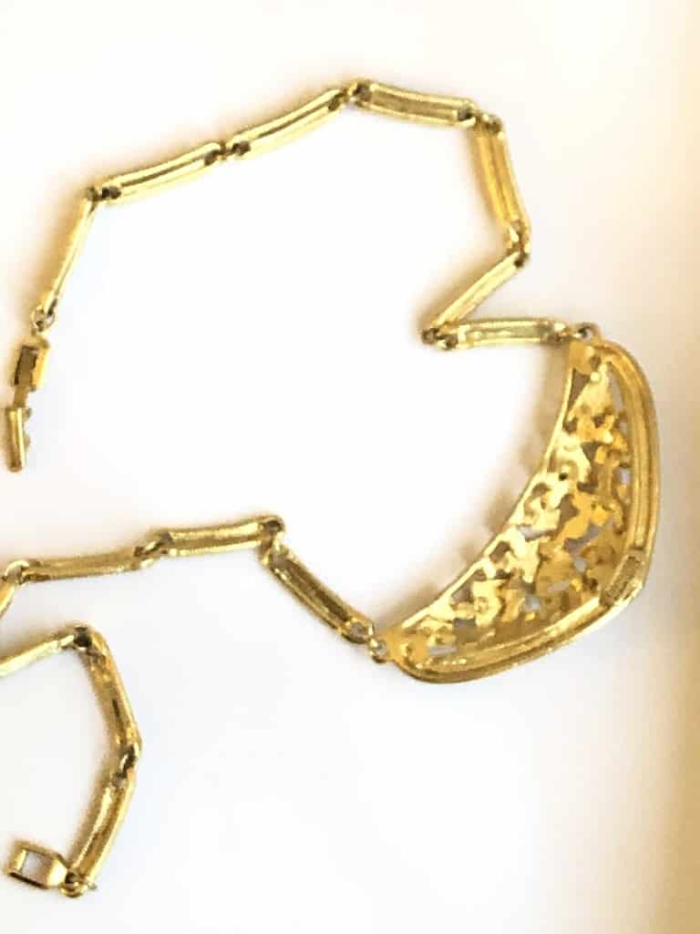 Necklace And Two Earrings Set Art Deco Style ORENA Paris 1980s - Image 7