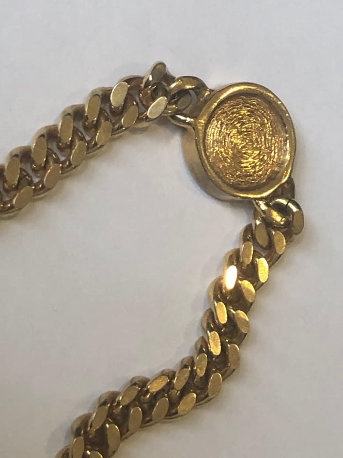 CHRISTIAN DIOR Link Necklace & Crystal Medallion Vintage 1980's - Image 6