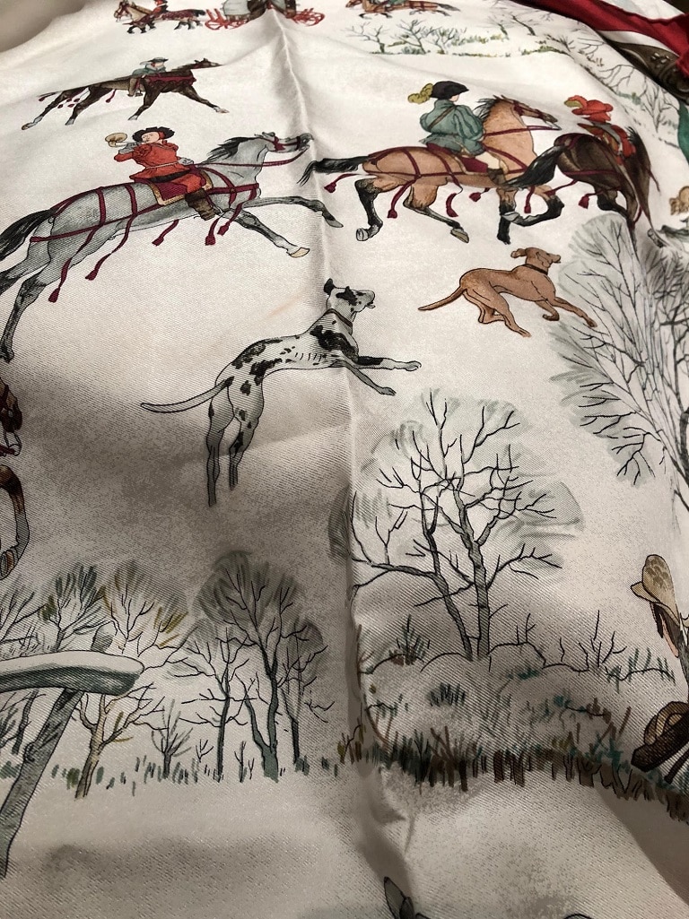 HERMES L'Hiver Silk Scarf by Ledoux Vintage - Image 4