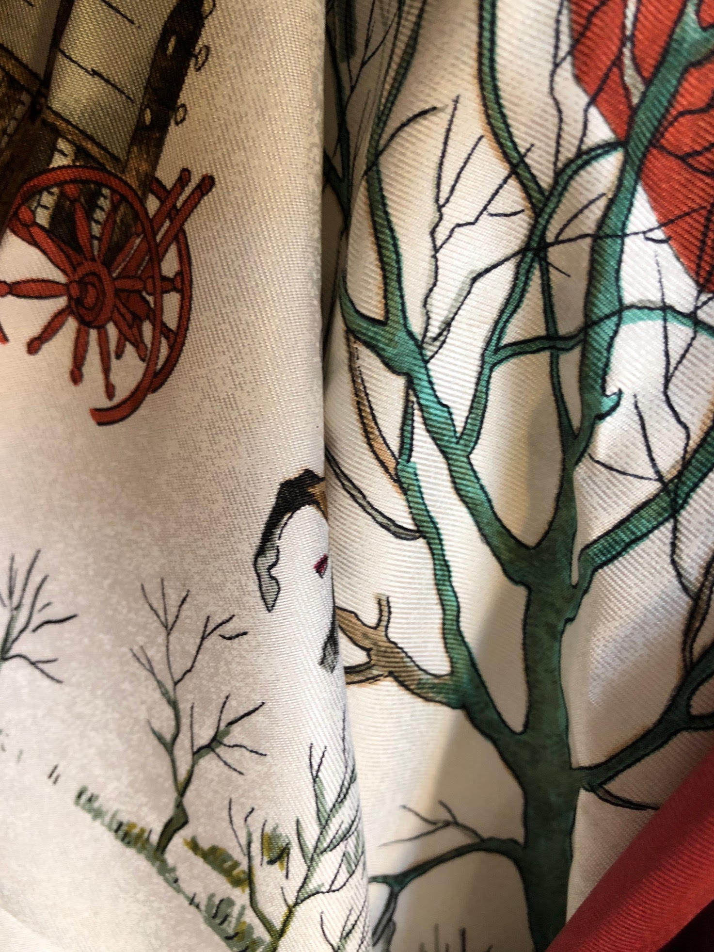 HERMES L'Hiver Silk Scarf by Ledoux Vintage - Image 5