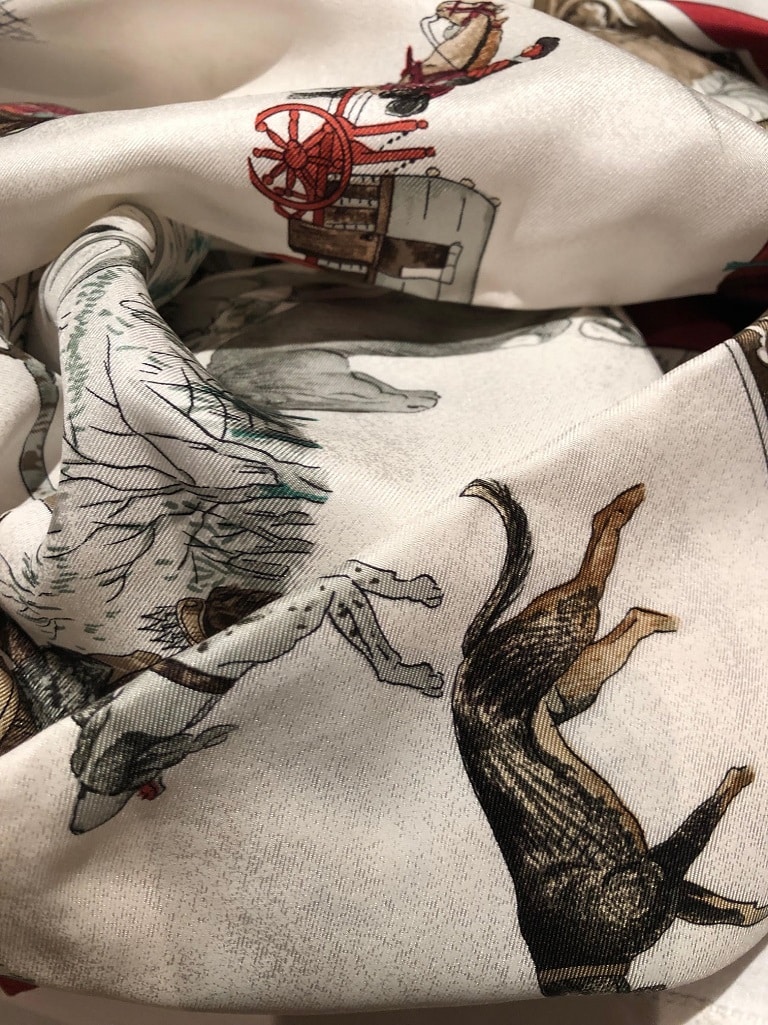 HERMES L'Hiver Silk Scarf by Ledoux Vintage - Image 8