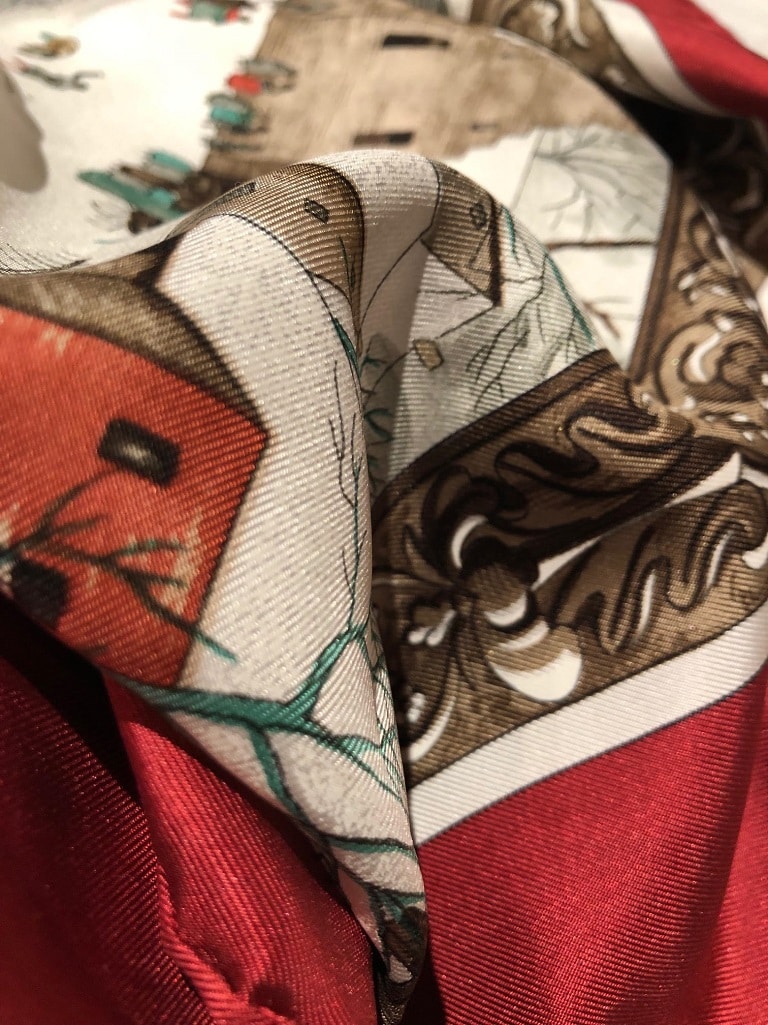 HERMES L'Hiver Silk Scarf by Ledoux Vintage - Image 9