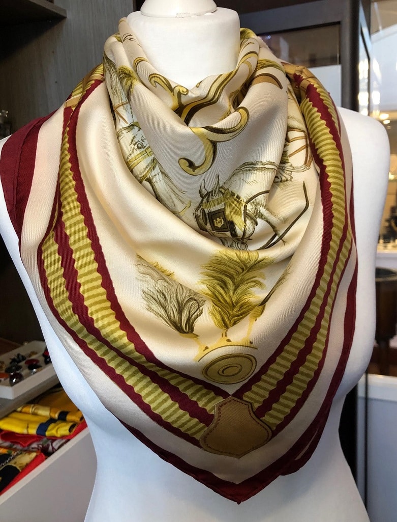 HERMÈS Panache & Fantaisie Scarf RARE Early Issue Hugo Grygkar 1958 - Image 2