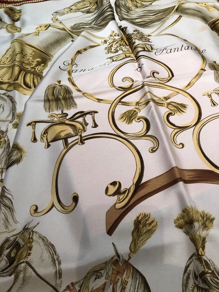 HERMÈS Panache & Fantaisie Scarf RARE Early Issue Hugo Grygkar 1958 - Image 8