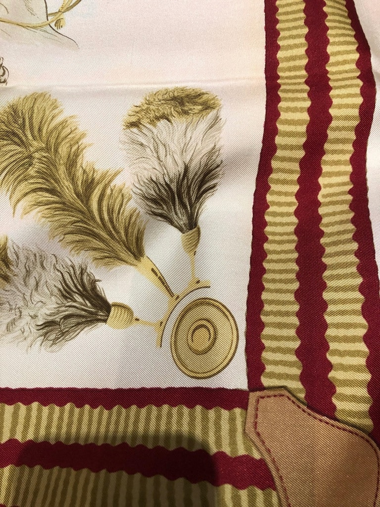 HERMÈS Panache & Fantaisie Scarf RARE Early Issue Hugo Grygkar 1958 - Image 9