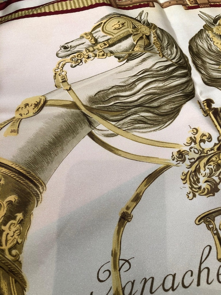 HERMÈS Panache & Fantaisie Scarf RARE Early Issue Hugo Grygkar 1958 - Image 10