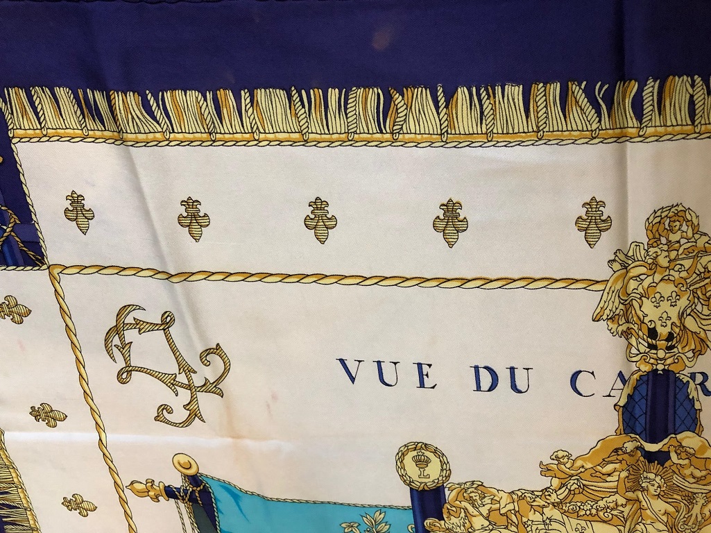 HERMES Vintage Vue Du Carrosse de la Galère la Rèale Silk Scarf Circa 1953 - Image 7