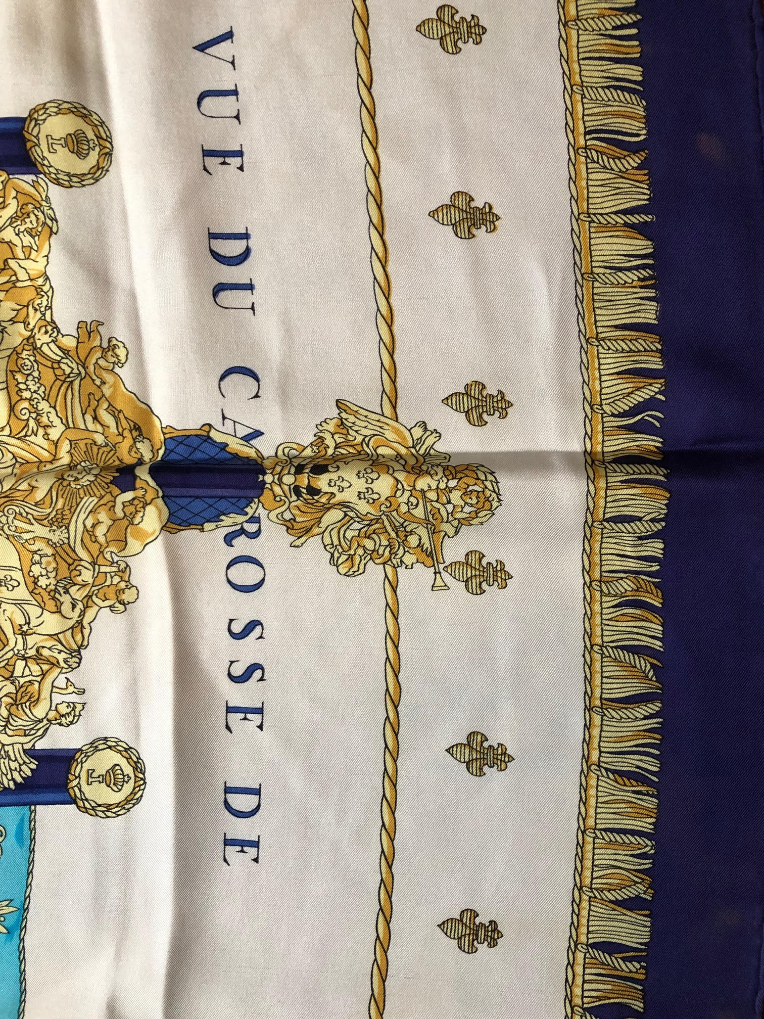 HERMES Vintage Vue Du Carrosse de la Galère la Rèale Silk Scarf Circa 1953 - Image 8
