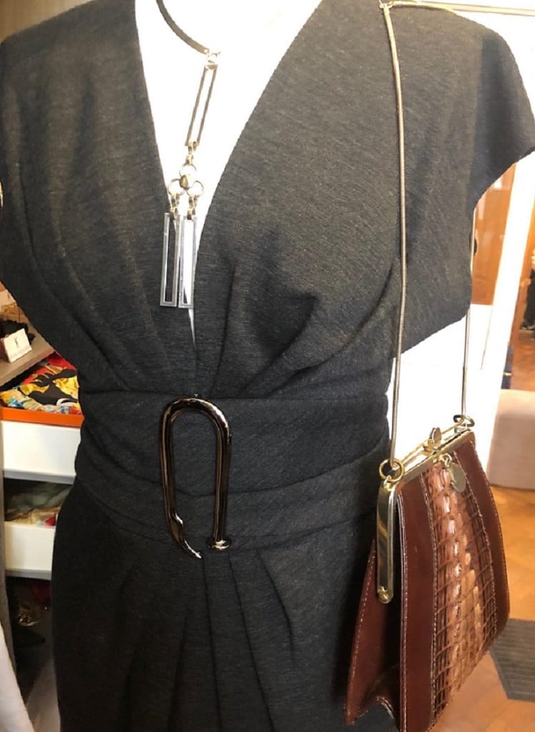 Vintage Trapeze Leather Bag - Image 2