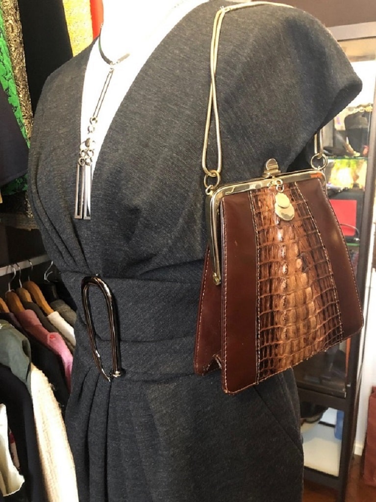 Vintage Trapeze Leather Bag