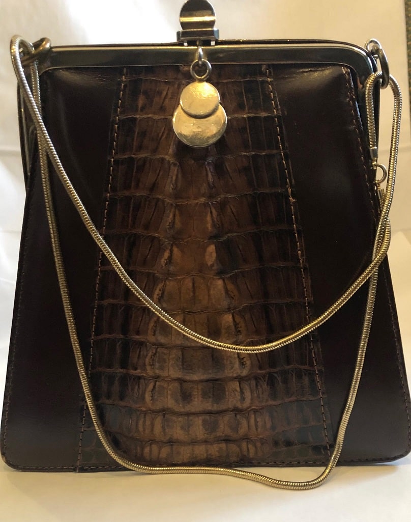 Vintage Trapeze Leather Bag - Image 3