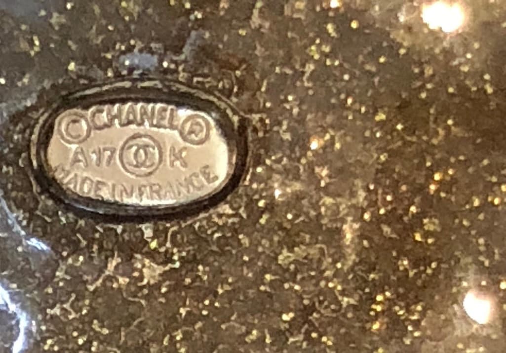 CHANEL CC Logo Cuff Bracelet Bangle Crystal Gold-Tone - Image 12