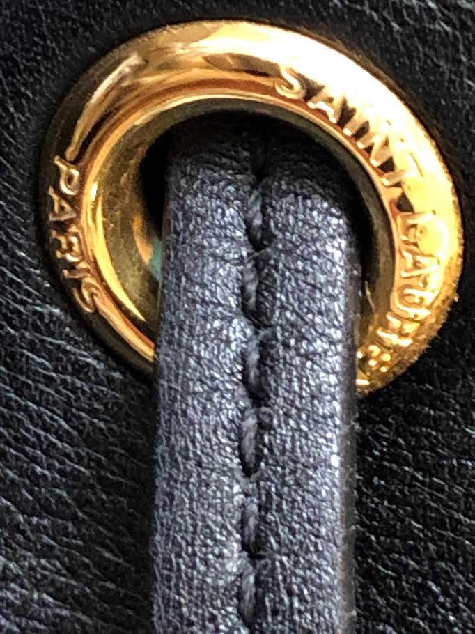 SAINT-LAURENT Emmanuel Leather Black Bag - Image 9