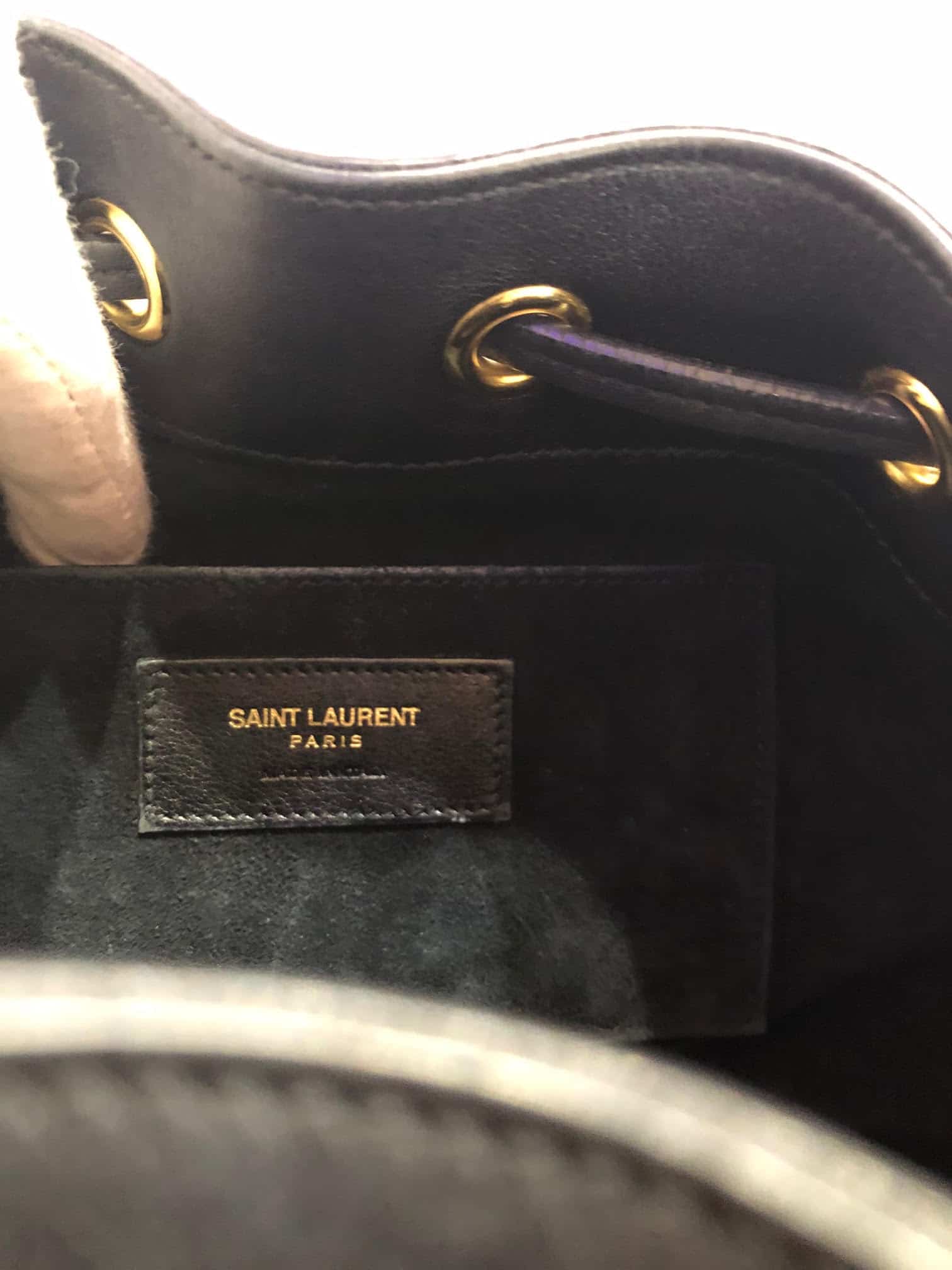 SAINT-LAURENT Emmanuel Leather Black Bag - Image 12