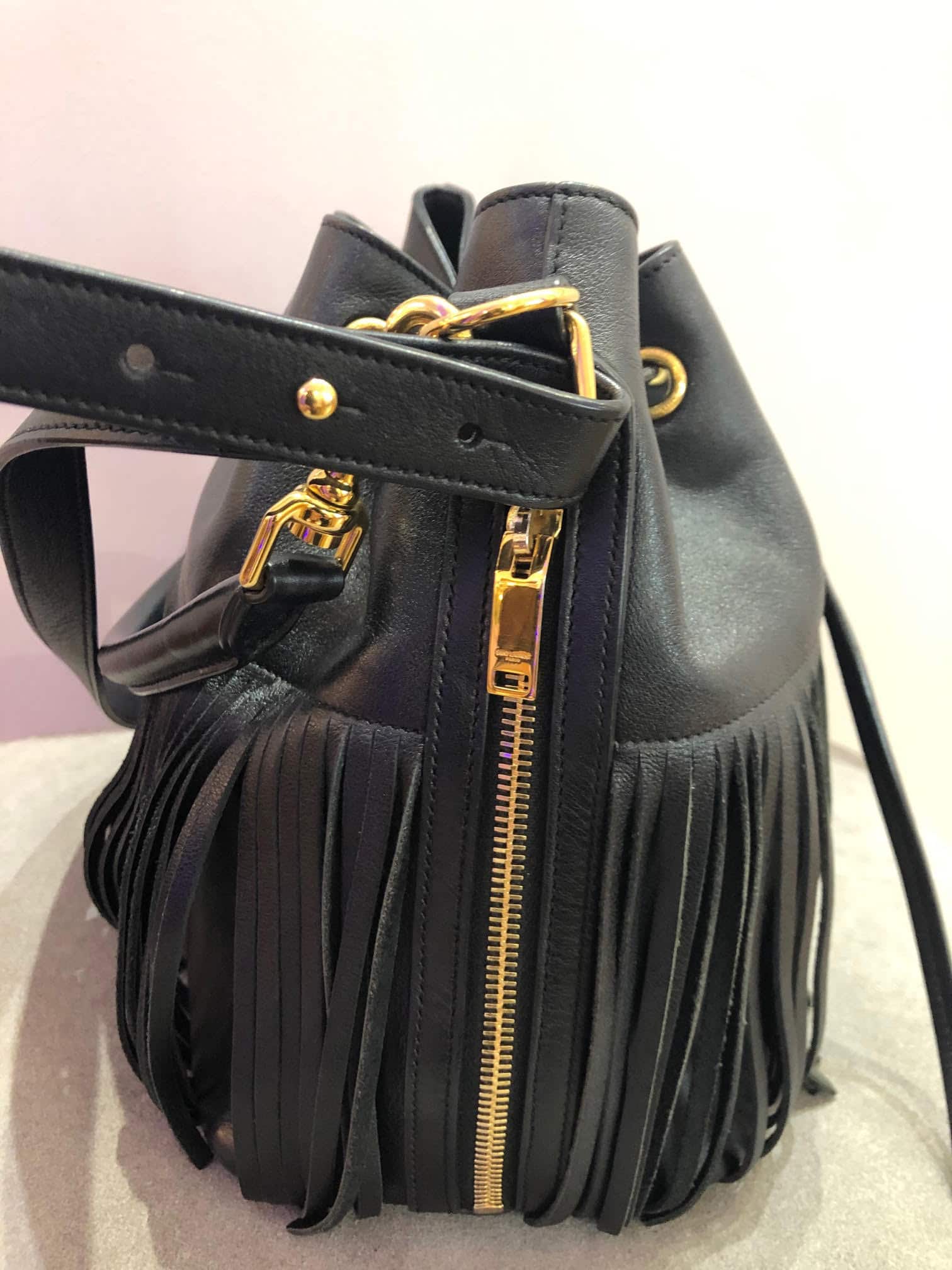 SAINT-LAURENT Emmanuel Leather Black Bag - Image 5