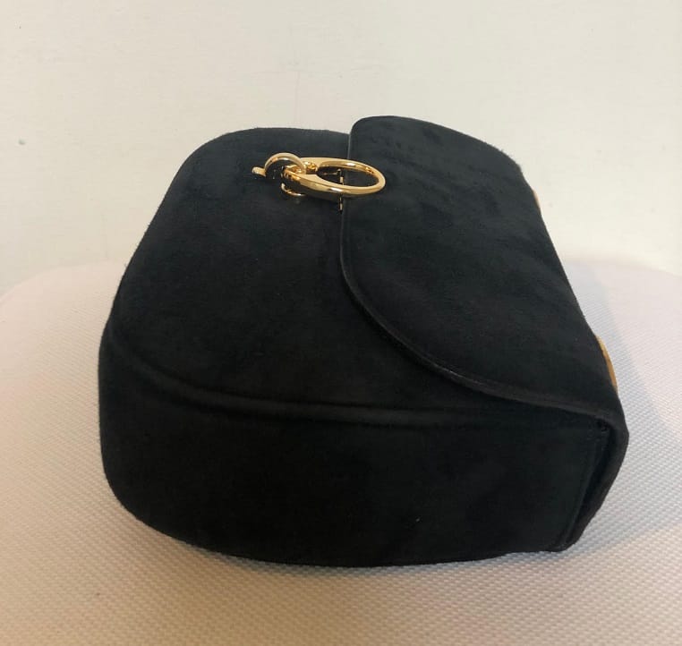 CELINE Oval Shape Shoulder Bag Double Gold Chain Strap - Image 10