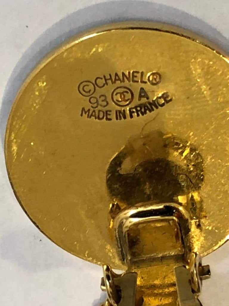 CHANEL Earrings CC Bag Motif 2.55 Quilted Pendant - Image 2