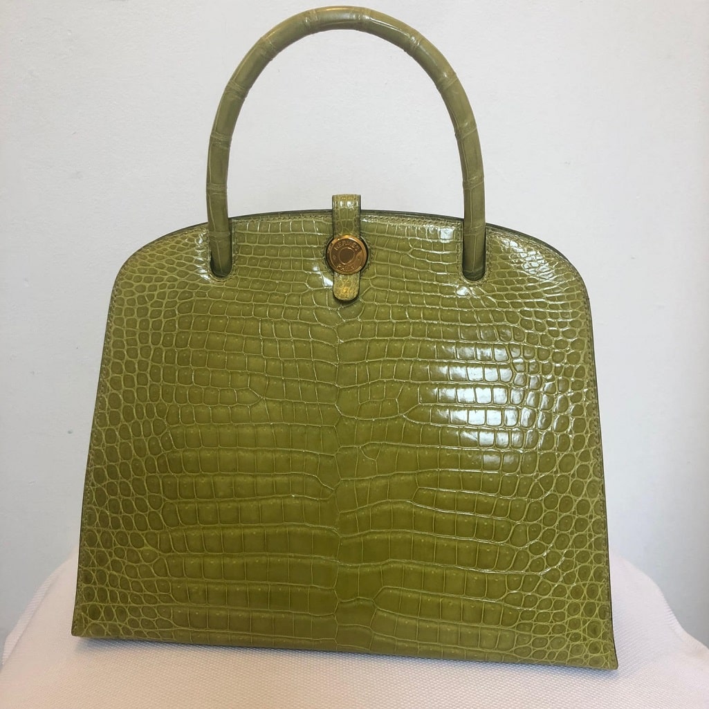 HERMES BAG 30cm CROCODILE VERT ANIS POROSUS RARE AMAZING - Image 2
