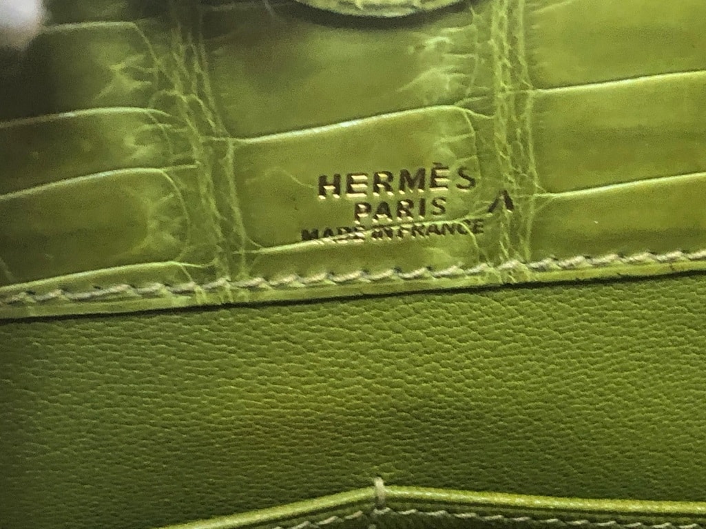 HERMES BAG 30cm CROCODILE VERT ANIS POROSUS RARE AMAZING - Image 11