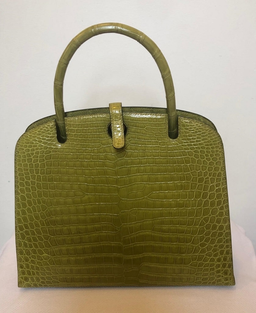 HERMES BAG 30cm CROCODILE VERT ANIS POROSUS RARE AMAZING - Image 6