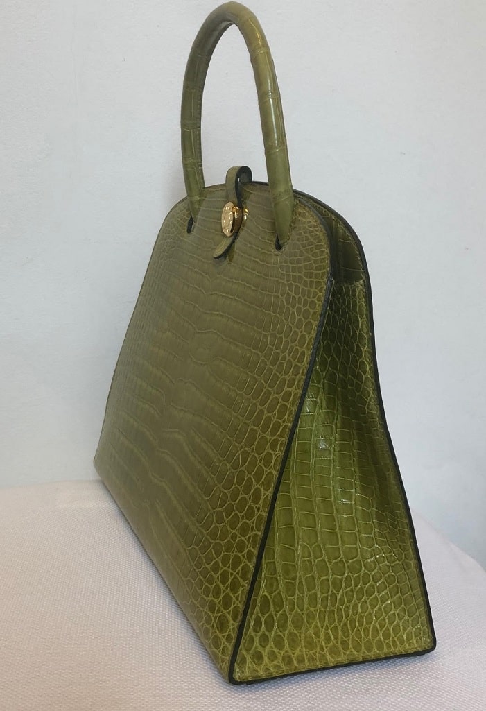 HERMES BAG 30cm CROCODILE VERT ANIS POROSUS RARE AMAZING - Image 5
