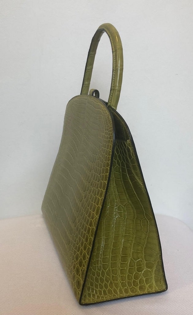 HERMES BAG 30cm CROCODILE VERT ANIS POROSUS RARE AMAZING - Image 8