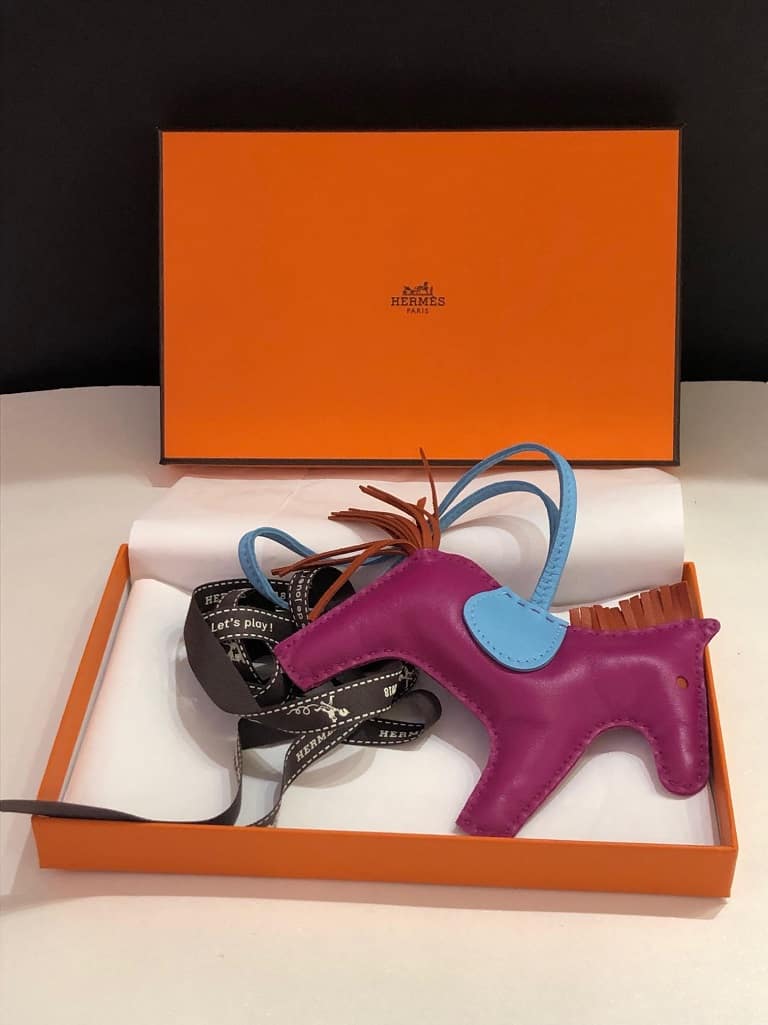 Hermès Rodeo Bag Accessory Charm AM Rose Pourpre Blue Burnt Orange Rodeo Horse Small New - Image 2