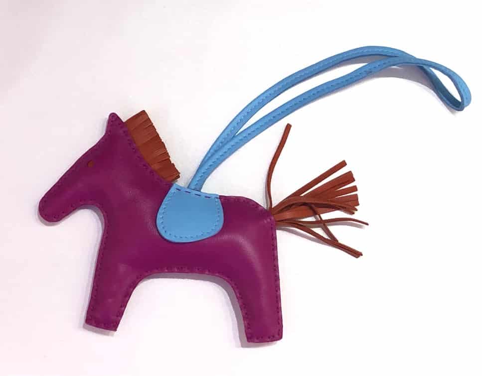 Hermès Rodeo Bag Accessory Charm AM Rose Pourpre Blue Burnt Orange Rodeo Horse Small New - Image 5