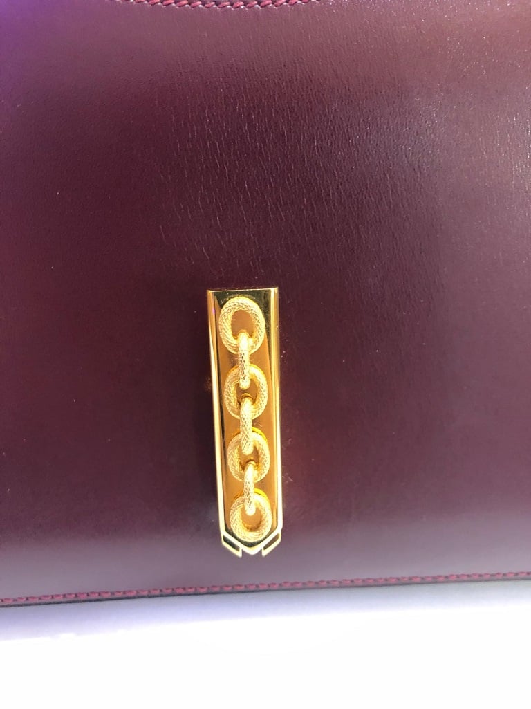 Hermès Vintage Alcazar Box Calf Leather Chain Clutch Bag - Image 14