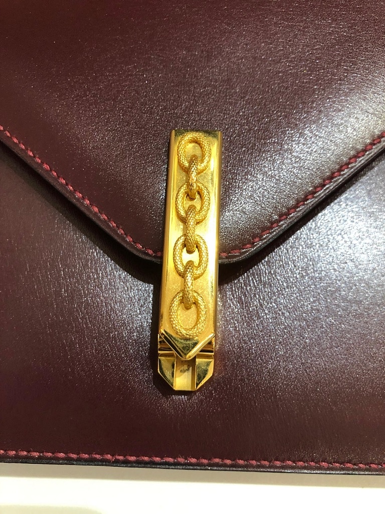 Hermès Vintage Alcazar Box Calf Leather Chain Clutch Bag - Image 15