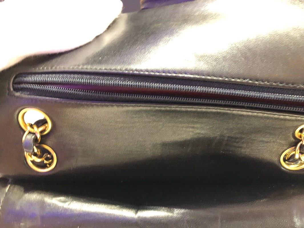 CHANEL Vintage Classic Double Flap Bag Quilted Lambskin Medium Black - Image 11