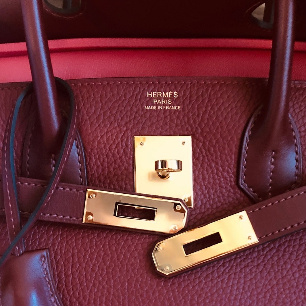 Hermès Birkin 30 Rouge H Azalée Taurillon Clémence Gold Hardware NEW - Image 2