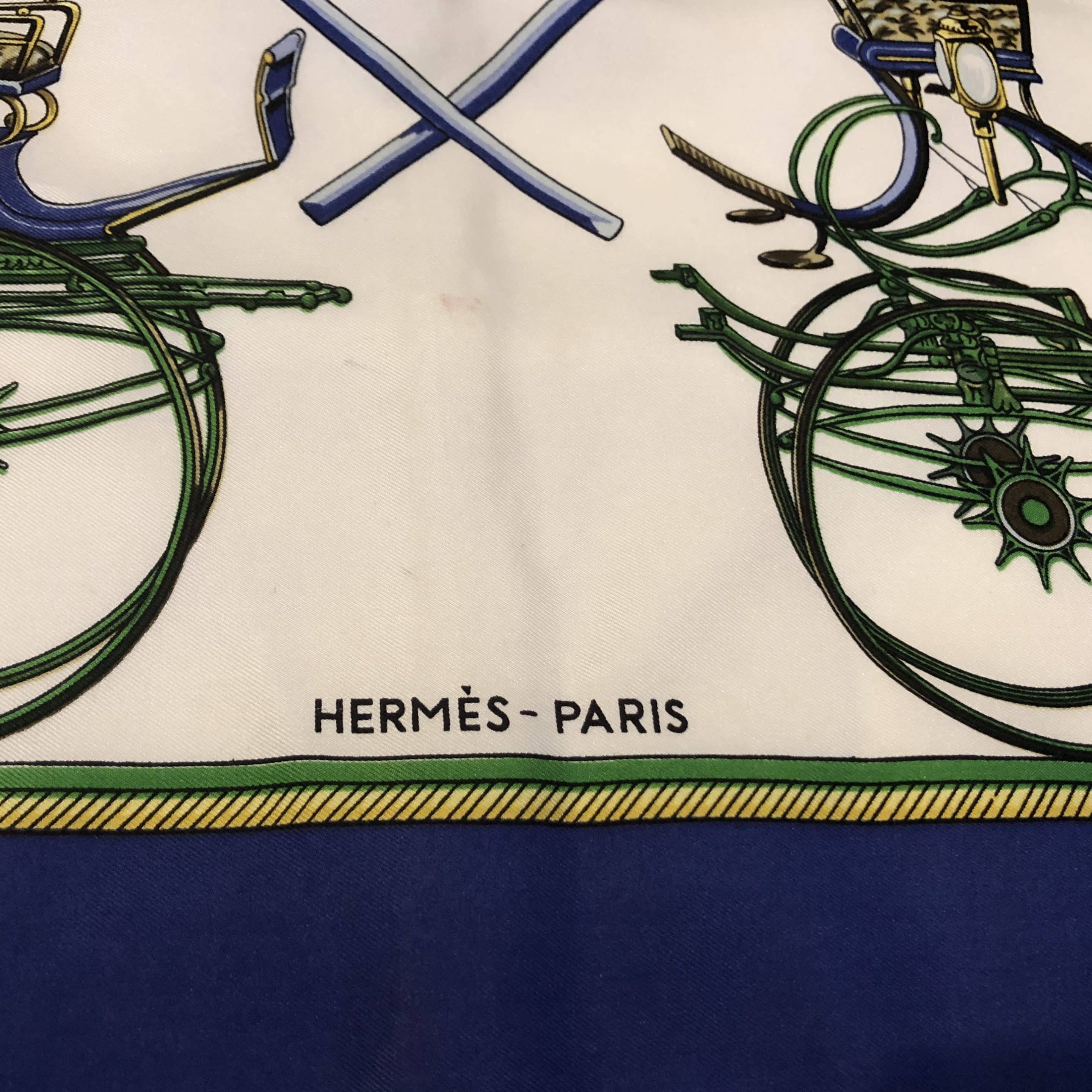 Hermès Scarf Carré 'les voitures à transformation' Blue Multi - Image 4