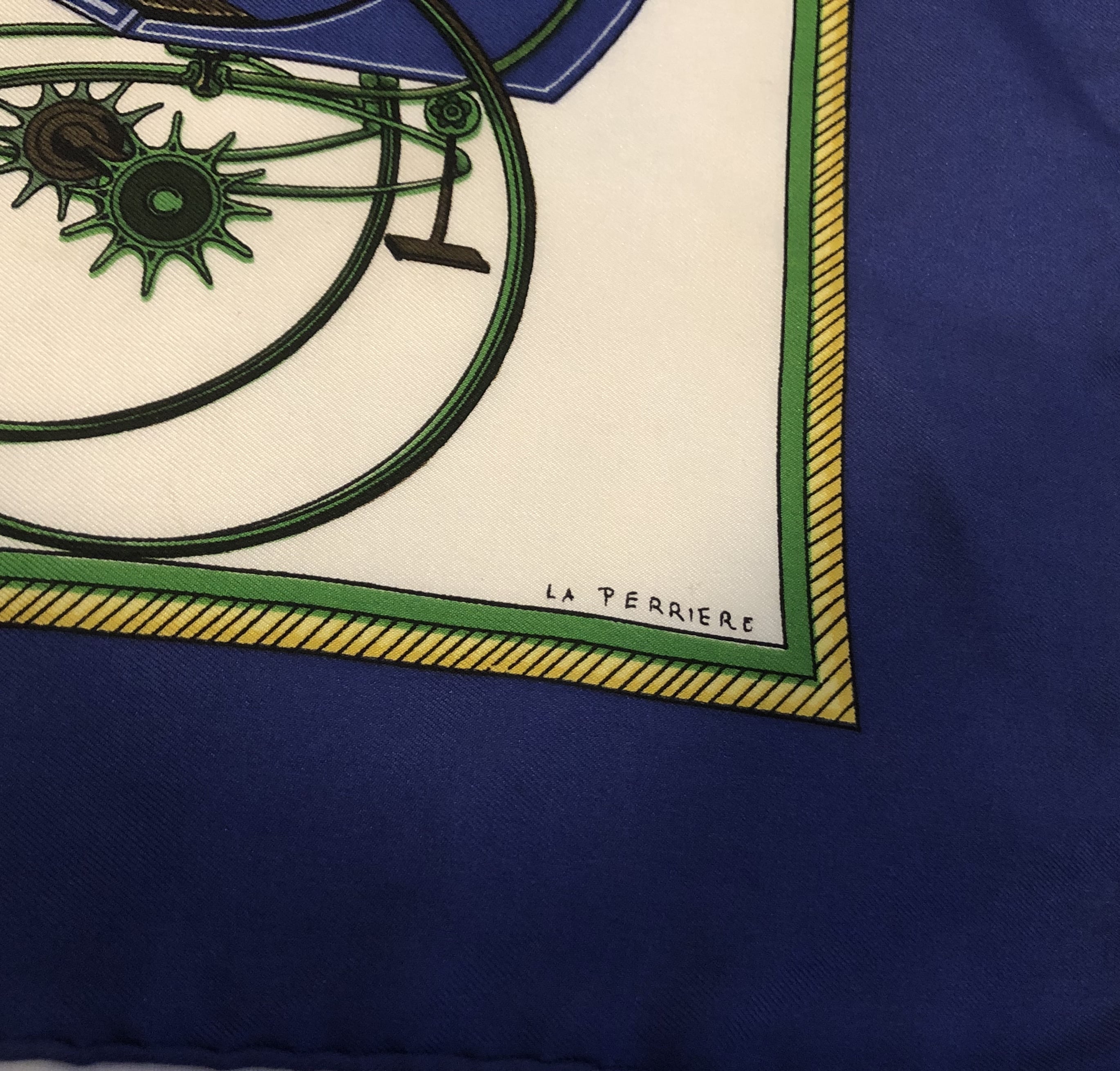 Hermès Scarf Carré 'les voitures à transformation' Blue Multi - Image 6