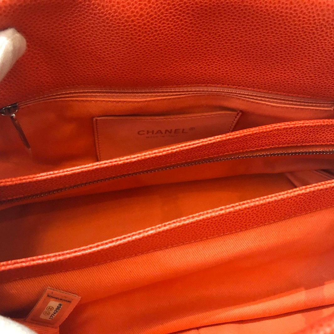 CHANEL Bag CC Logo Charm Caviar Tri-Colour Shoulder Bag - Image 8