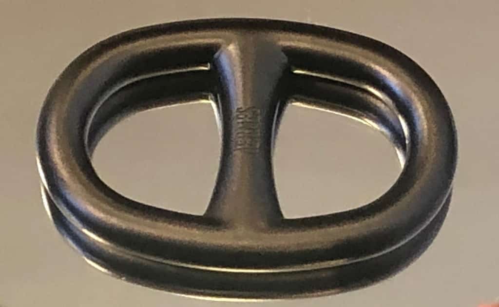 HERMÈS Chaine d'Ancre Scarf Ring Vintage Black W/Box - Image 3