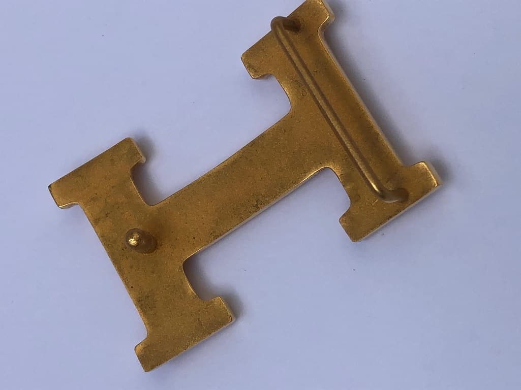 HERMES Belt H Constance Buckle Gold 1996 Reversible Red-Bordeaux - Image 11