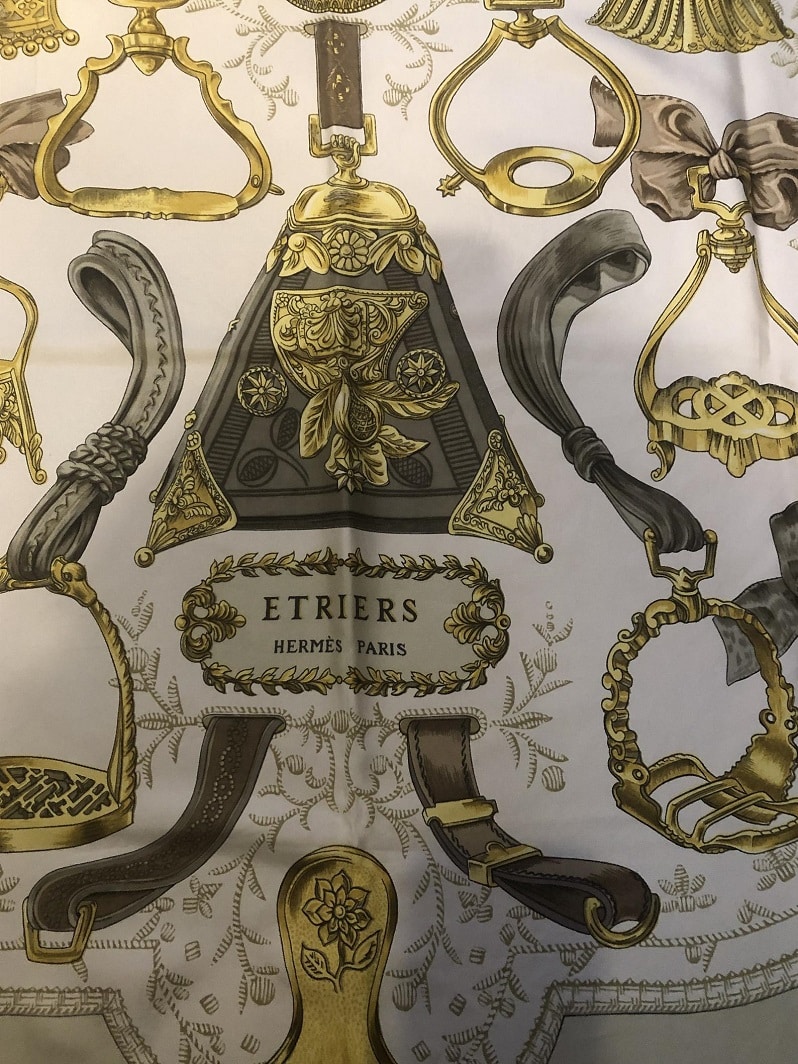 HERMES Scarf Étriers Françoise de la Perrière 1964 With Box - Image 2