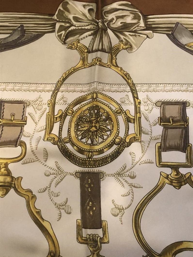 HERMES Scarf Étriers Françoise de la Perrière 1964 With Box - Image 5