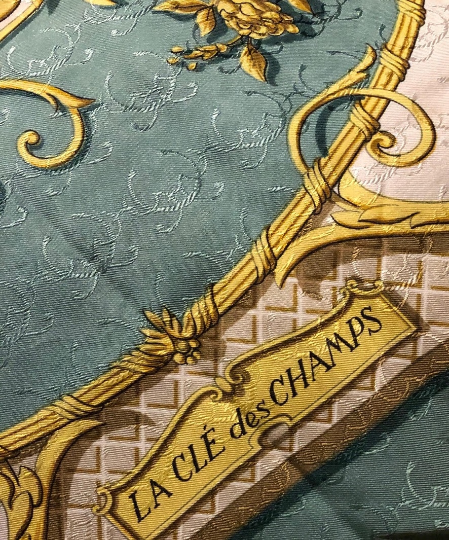 HERMÈS La Clé des Champs Silk Jacquard Scarf - Early Vintage - Image 2