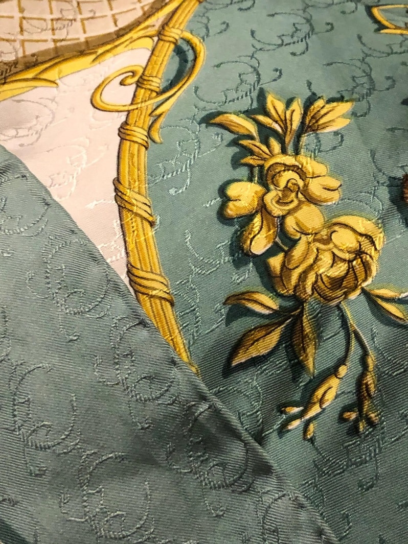 HERMÈS La Clé des Champs Silk Jacquard Scarf - Early Vintage - Image 7