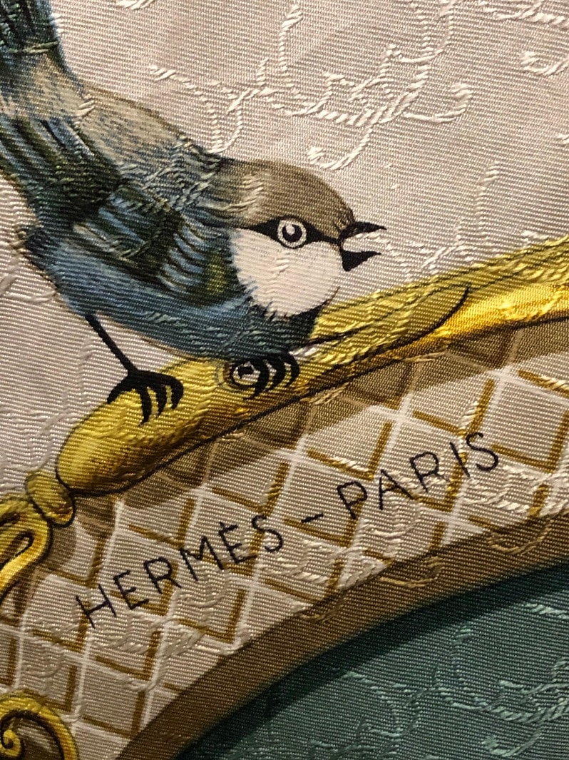 HERMÈS La Clé des Champs Silk Jacquard Scarf - Early Vintage