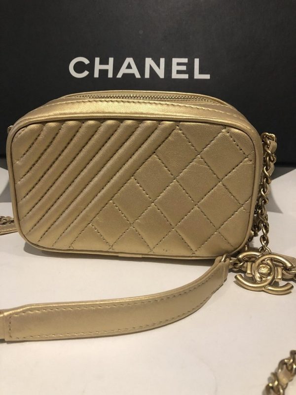 CHANEL Coco Boy Camera Bag Quilted Leather Small - Image 2