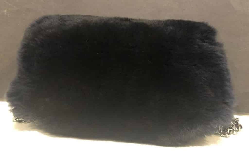 CHANEL Fur Bag Navy Blue Triple Shoulder Straps 2004-2005 - Image 3