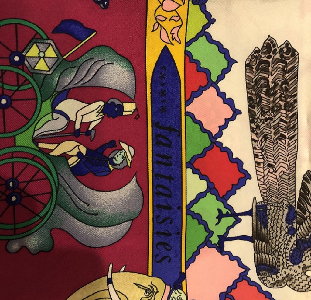 HERMÈS Vintage Silk Scarf Fantaisies Indiennes W/Box Collector - Image 7