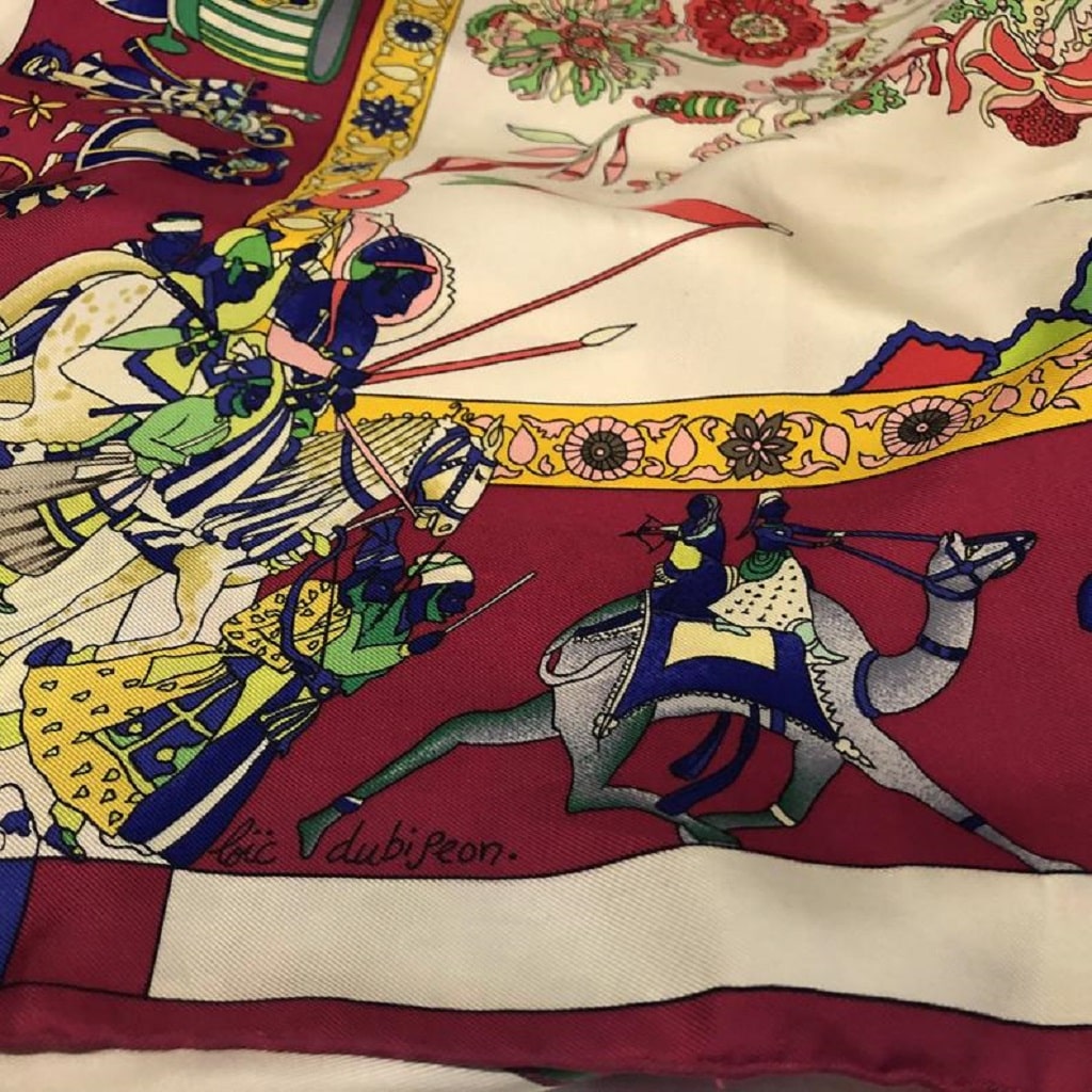 HERMÈS Vintage Silk Scarf Fantaisies Indiennes W/Box Collector - Image 3