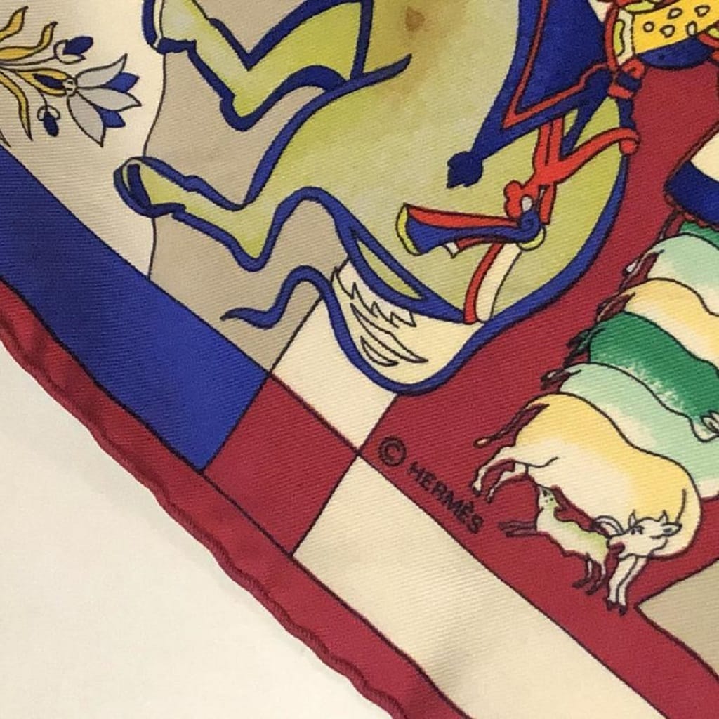 HERMÈS Vintage Silk Scarf Fantaisies Indiennes W/Box Collector - Image 5