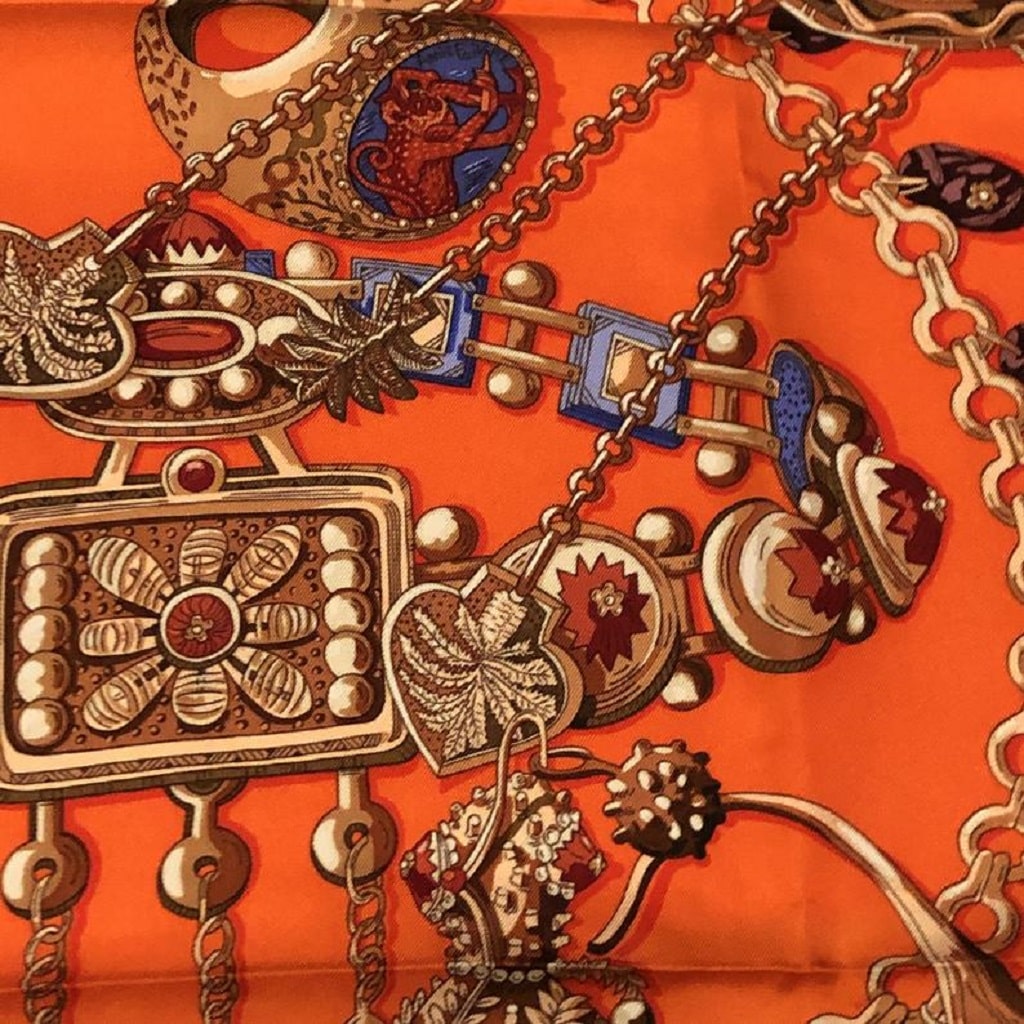 HERMÈS Zenobie Reine de Palmyre Silk Scarf RARE W/BOX Collector - Image 4