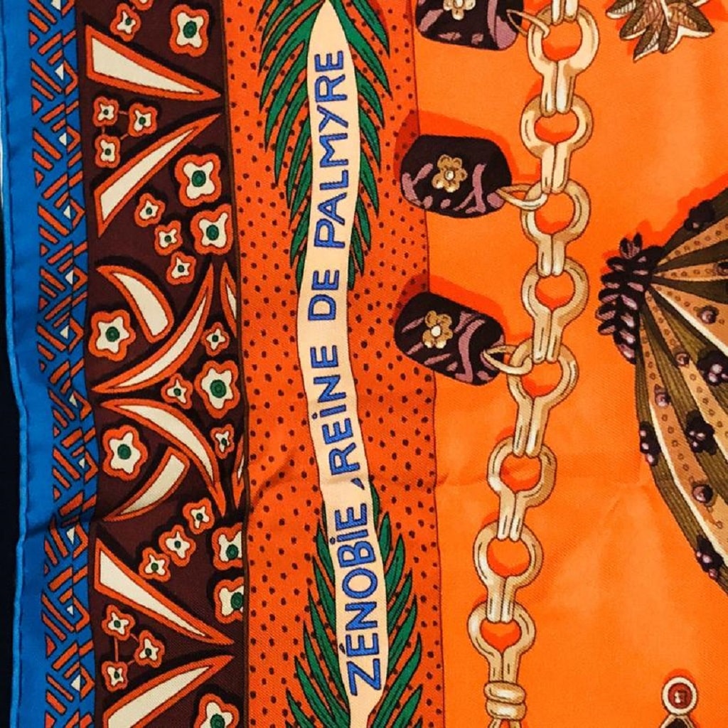 HERMÈS Zenobie Reine de Palmyre Silk Scarf RARE W/BOX Collector - Image 8