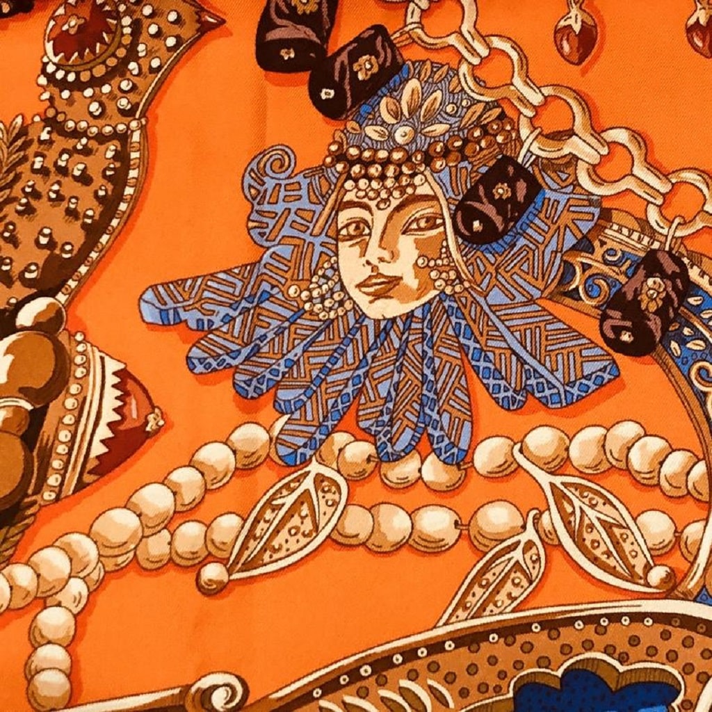 HERMÈS Zenobie Reine de Palmyre Silk Scarf RARE W/BOX Collector - Image 3